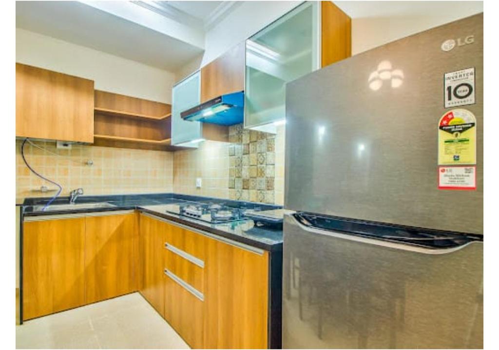 Kuchyň nebo kuchyňský kout v ubytování Telferk Acron Seawinds Apartment- Baga