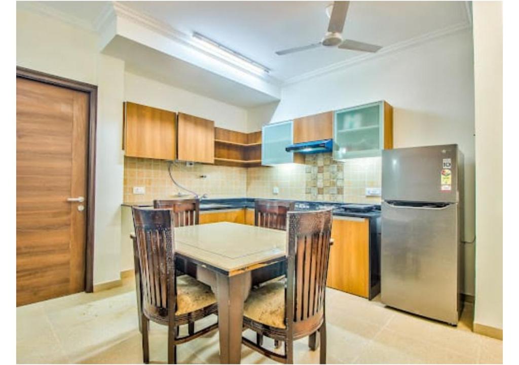 Kuchyň nebo kuchyňský kout v ubytování Telferk Acron Seawinds Apartment- Baga