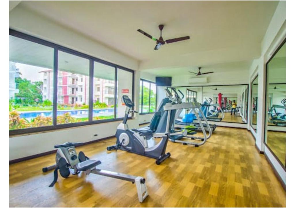 Fitness centrum a/nebo fitness zařízení v ubytování Telferk Acron Seawinds Apartment- Baga