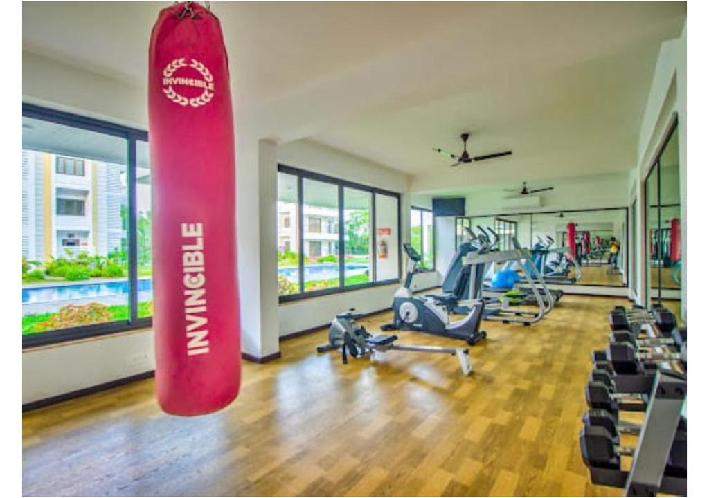Fitness centrum a/nebo fitness zařízení v ubytování Telferk Acron Seawinds Apartment- Baga
