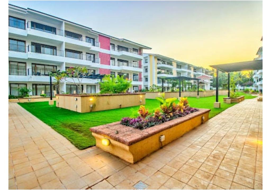 Zahrada ubytování Telferk Acron Seawinds Apartment- Baga