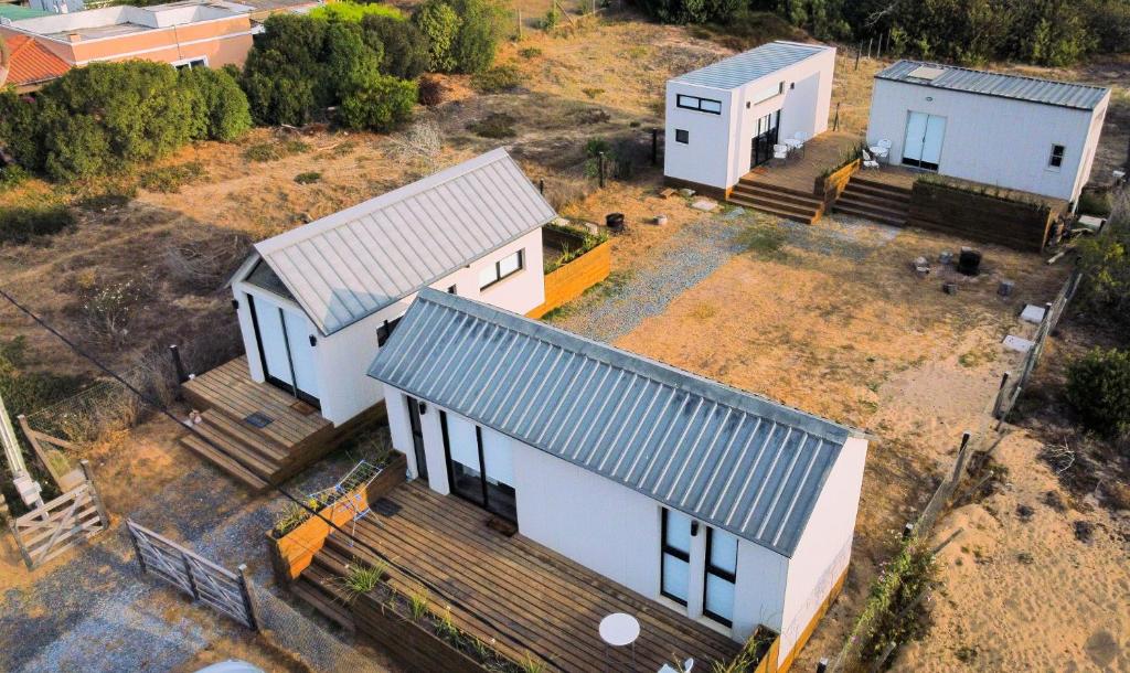an overhead view of a house and a barn at Tiny House Aire en La Juanita in José Ignacio