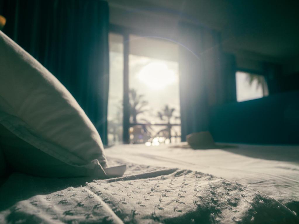 Postel nebo postele na pokoji v ubytování Prope Mare Apartamentos