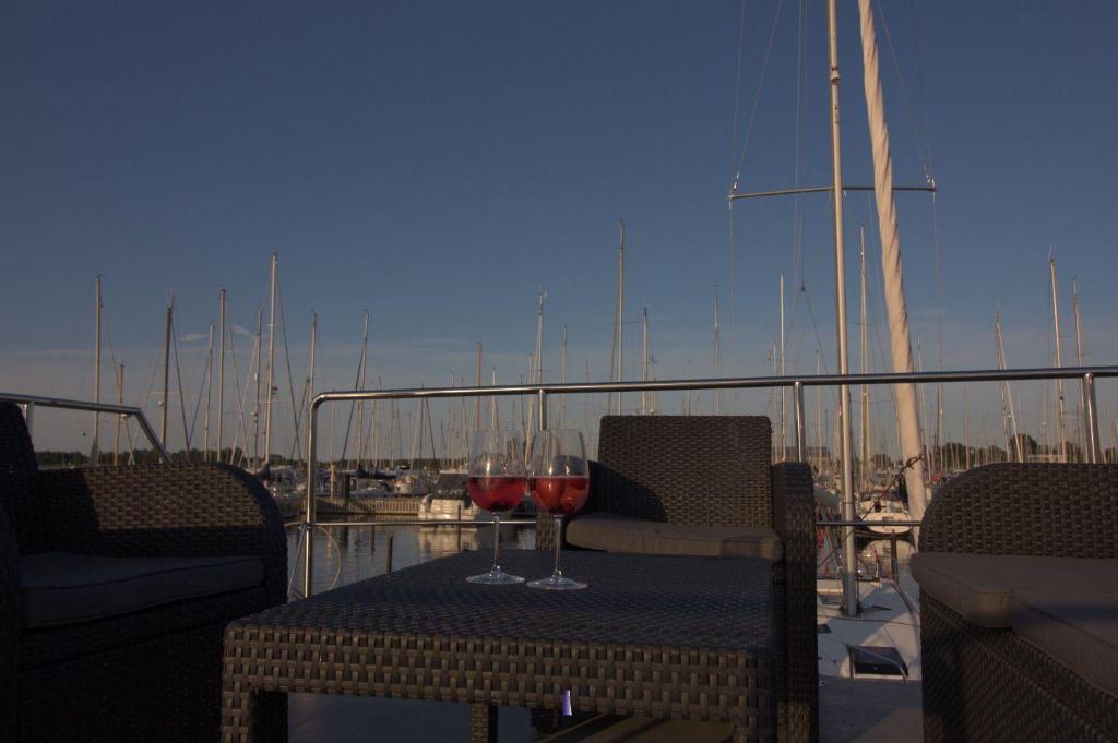 Nápoje v ubytování Hausboot Fjord Lacerta mit Dachterrasse in Wendtorf