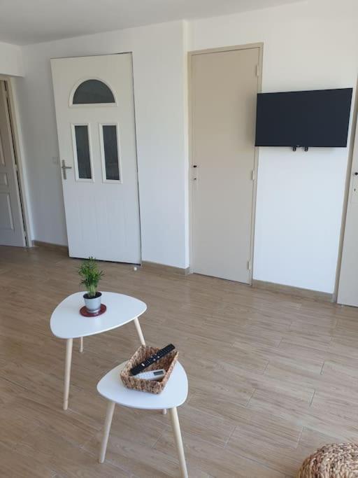 TV a/nebo společenská místnost v ubytování Studio refait à neuf Ave St Maurice