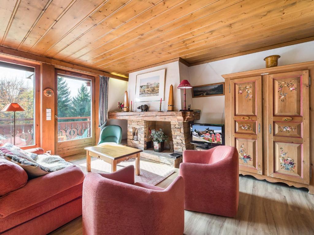 Photo de la galerie de l'établissement Appartement 2 chambres avec balcon, proche télécabine Jaillet et Palais Sports, garage, Wi-Fi, ascenseur - FR-1-453-45, à Megève