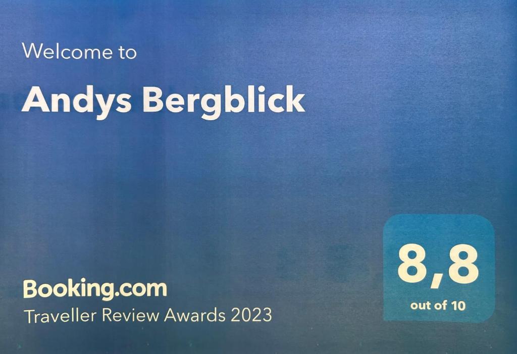 Certifikát, ocenenie alebo iný dokument vystavený v ubytovaní Andys Bergblick