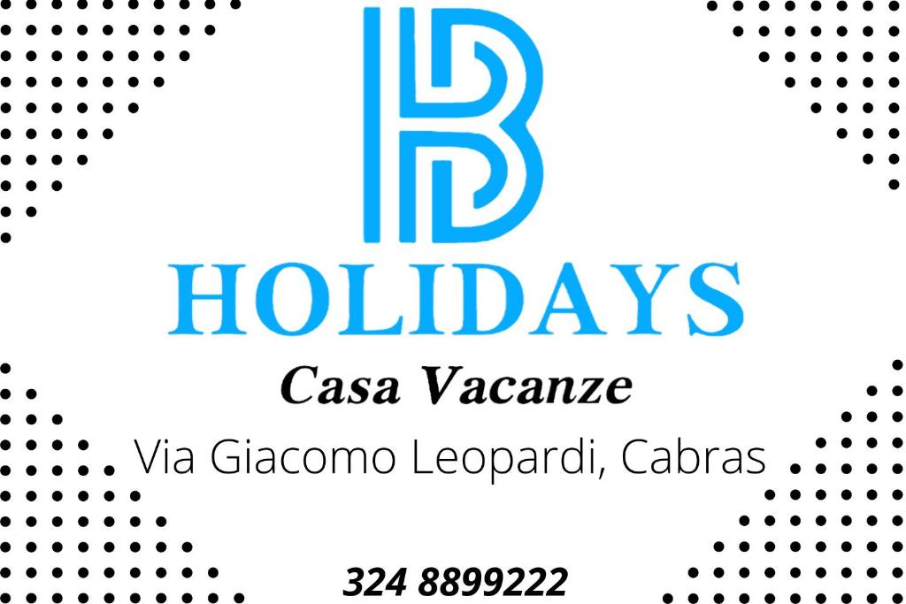 ein Logo für die Ferien casa verona verona leopard cafe in der Unterkunft B Holidays Casa Vacanze in Càbras