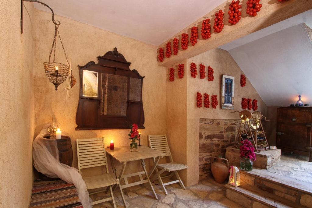A seating area at Venetis Luxury Apartments