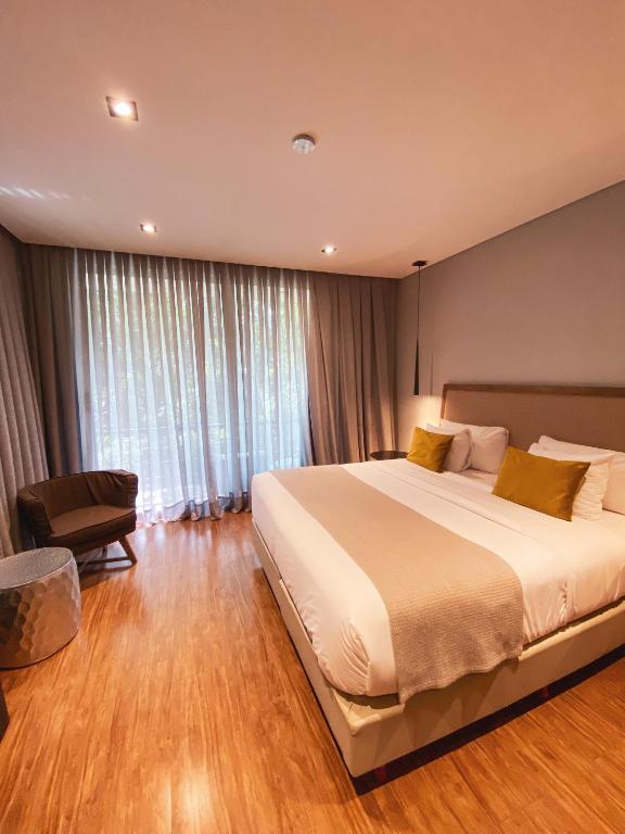 Postel nebo postele na pokoji v ubytování Selvaje Lodge Iguazu