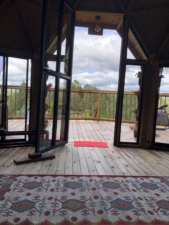 Balkón nebo terasa v ubytování Unique Glamping / Domo Betsaida