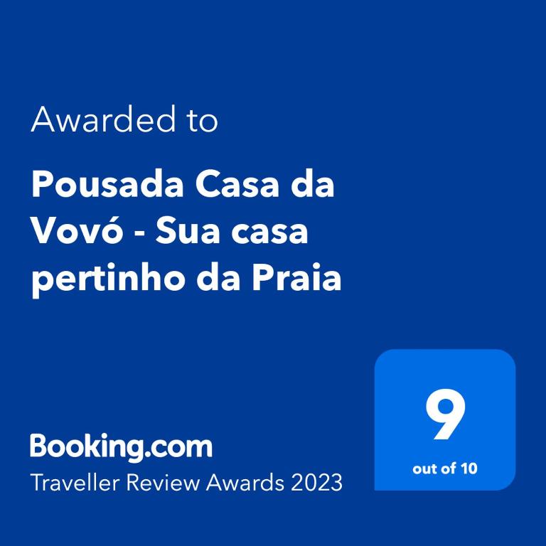a screenshot of a cell phone with the text awarded to porsche salsa salsa da at Pousada Casa da Vovó - Sua casa pertinho da Praia in Aracaju
