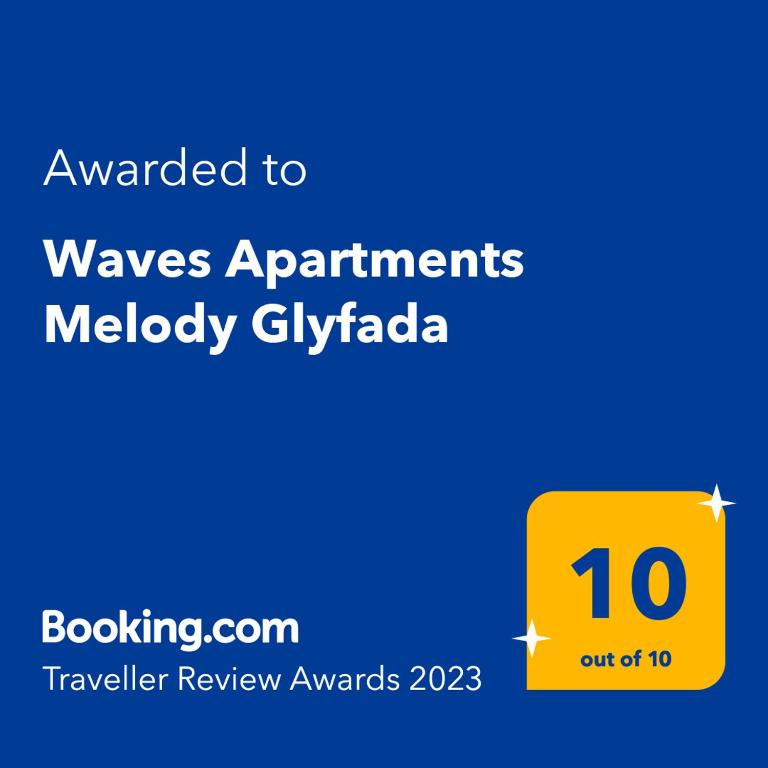 Certyfikat, podpis lub inny dokument wystawiony w obiekcie Waves Apartments Melody Glyfada