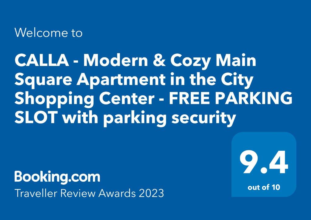 CALLA - Modern & Cozy Main Square Apartment in the City Shopping Center - PARKING SLOT with parking security - One-Bedroom Apartment