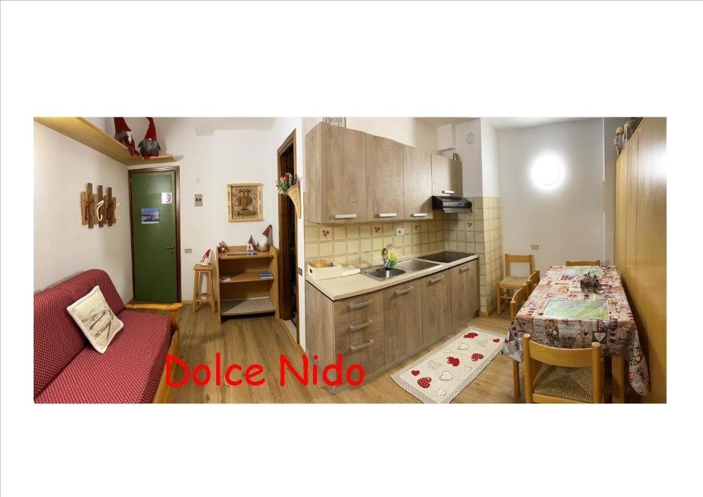 Kuchyňa alebo kuchynka v ubytovaní Piccolo Nido Falcade