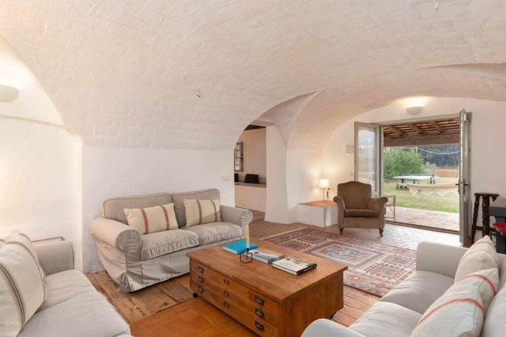 Posezení v ubytování Mas del Blat CalongeCosta Brava en Mas Vilobí