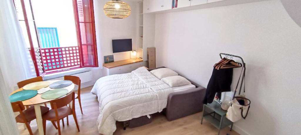 Posteľ alebo postele v izbe v ubytovaní Appartement cosy - Ile Penotte - Sables d'Olonne - La Clé Chaumoise