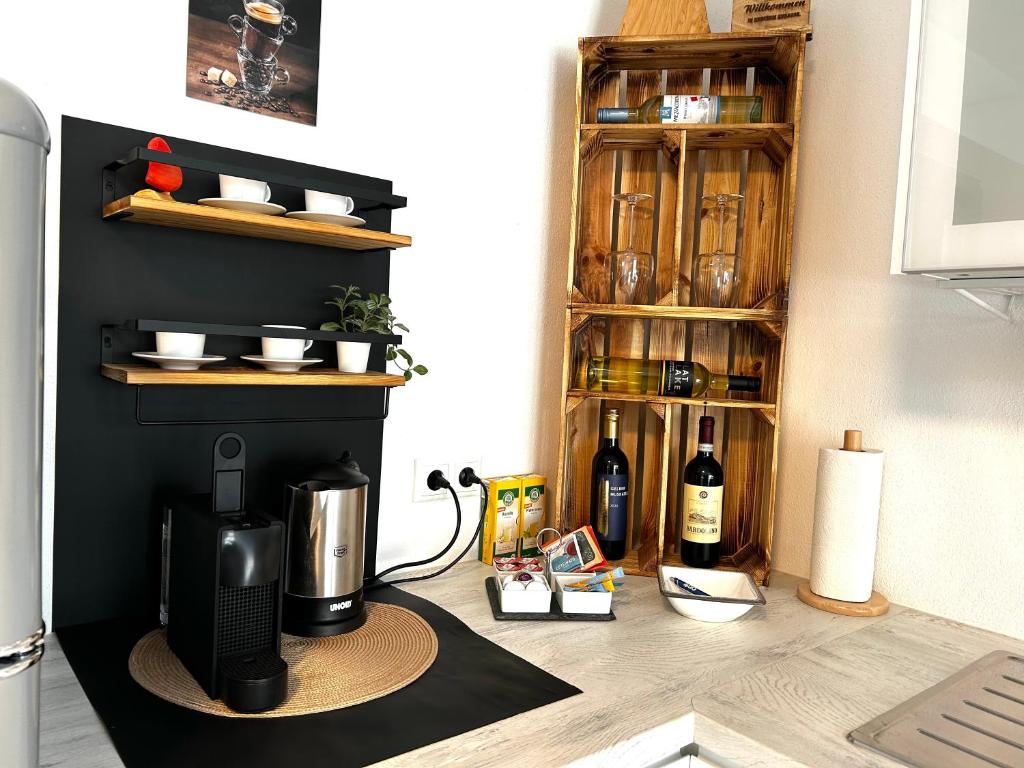 Kuchyň nebo kuchyňský kout v ubytování Ferienwohnung Kerschbaumer