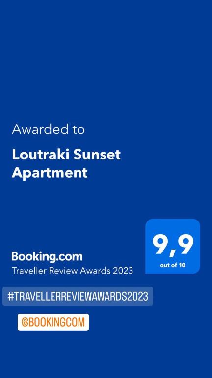 Certifikát, ocenenie alebo iný dokument vystavený v ubytovaní Loutraki Sunset Apartment