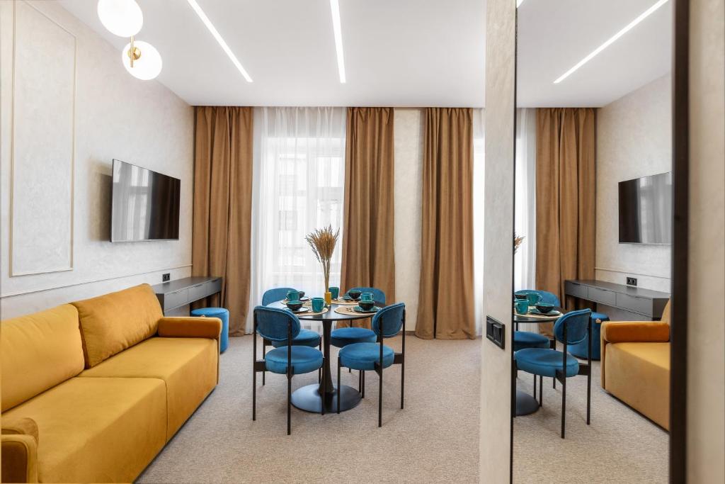 TV a/nebo společenská místnost v ubytování Jam Apartments Miskevycha