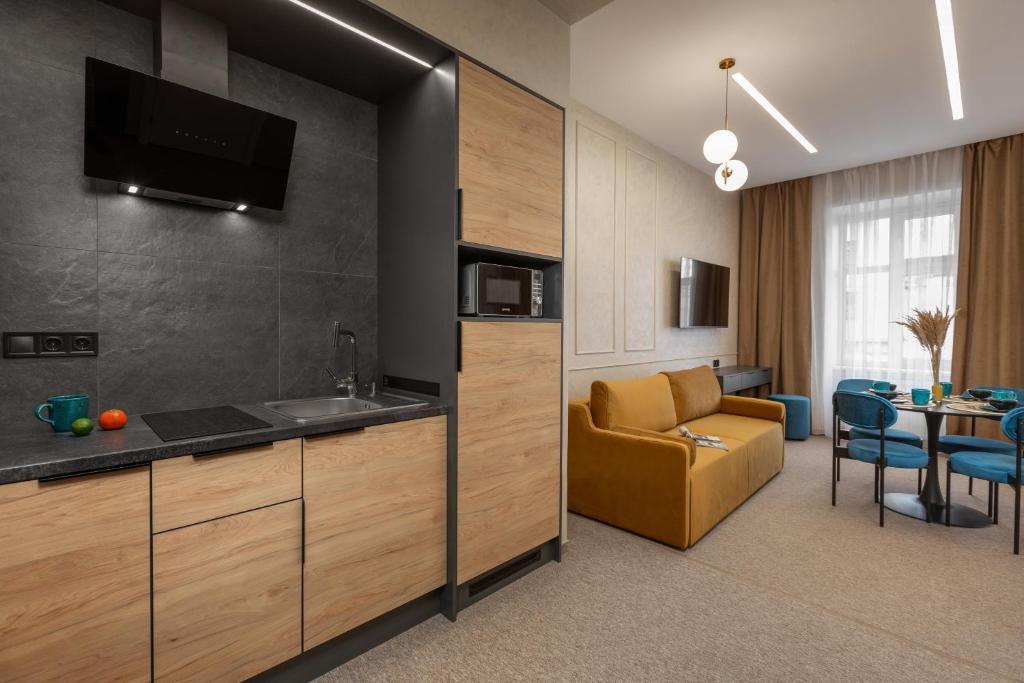 TV a/nebo společenská místnost v ubytování Jam Apartments Miskevycha