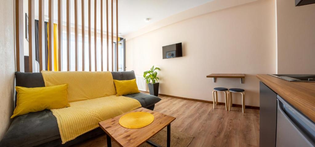 TV a/nebo společenská místnost v ubytování Panorama apartment New Gudauri