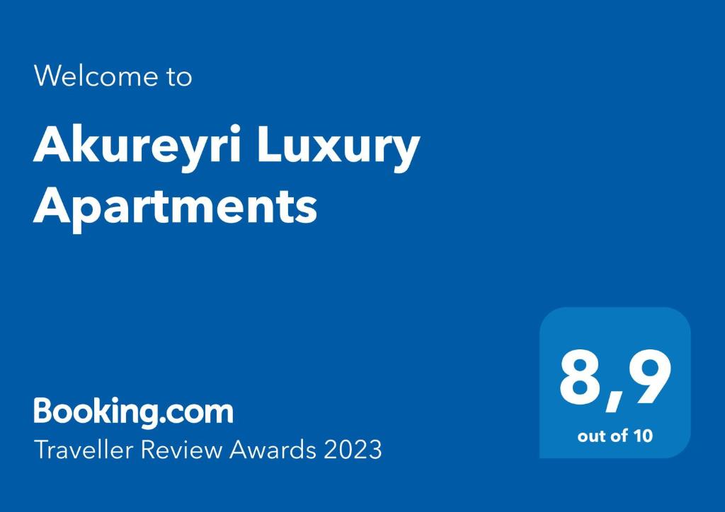 Certifikát, hodnocení, plakát nebo jiný dokument vystavený v ubytování Akureyri Lux Apartments with hot tub access