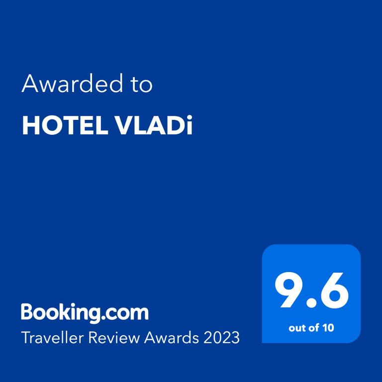 Certifikát, hodnocení, plakát nebo jiný dokument vystavený v ubytování HOTEL VLADi