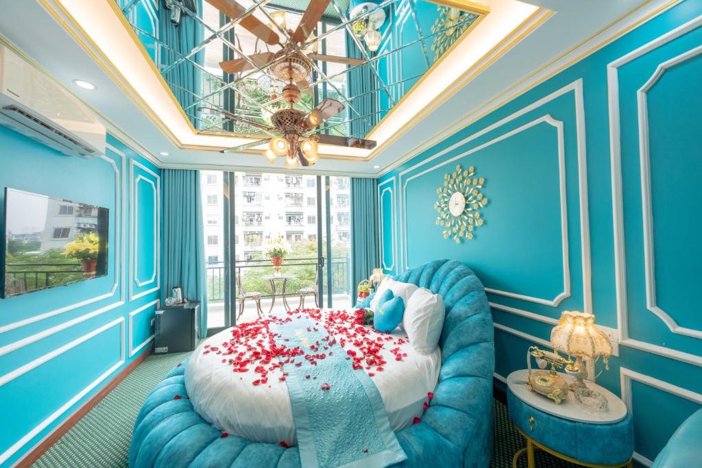 Posezení v ubytování King's Hotel Linh Đàm 2