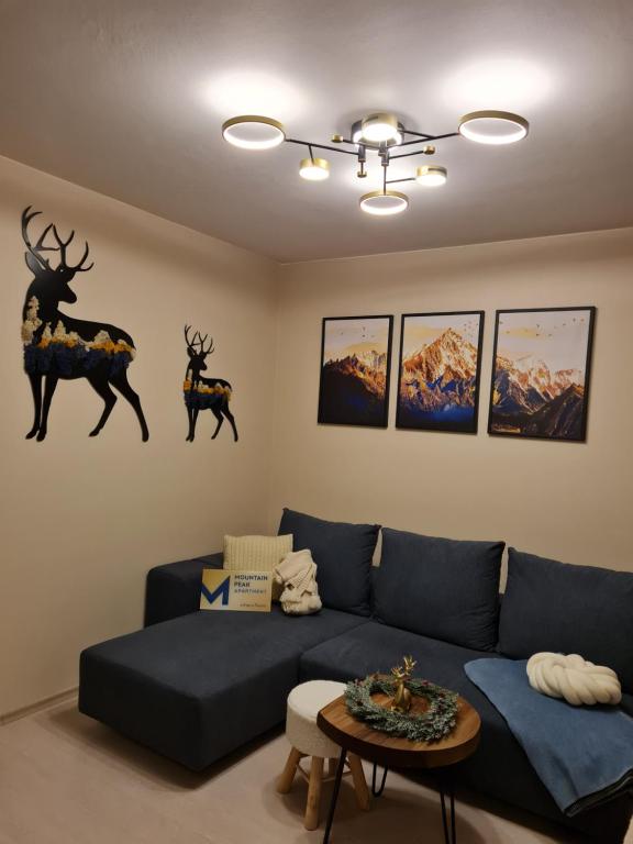 Posezení v ubytování Mountain Peak Apartment