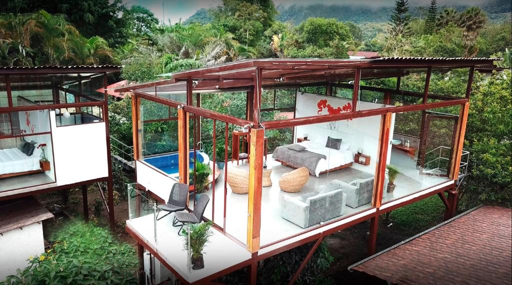 Zahrada ubytování Coffee Lodge Cristal Glamping & Spa