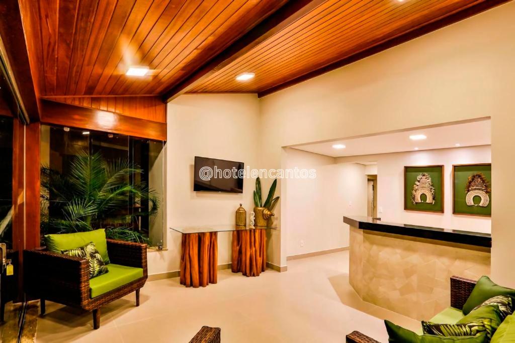Posezení v ubytování Hotel Encantos de Itaperapuã