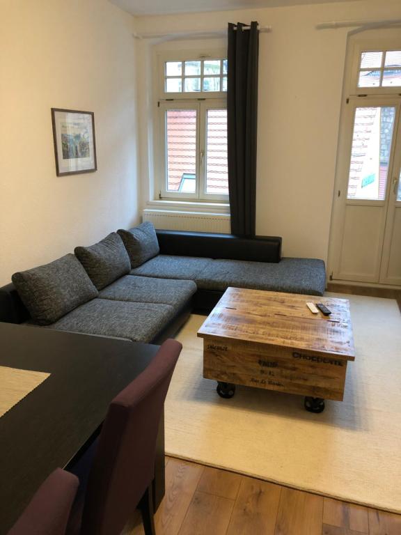 Posezení v ubytování Ferienwohnung Zimmermann