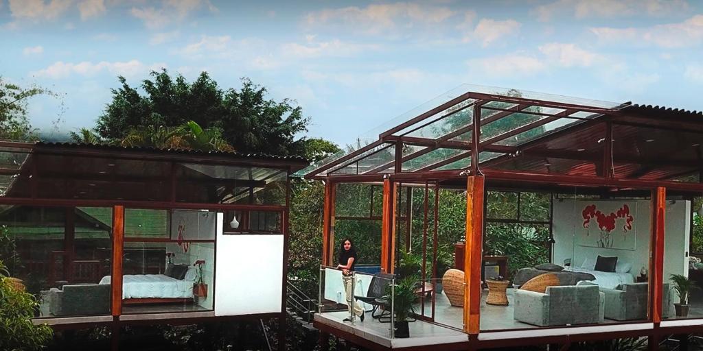 Zahrada ubytování Coffee Lodge Cristal Glamping & Spa
