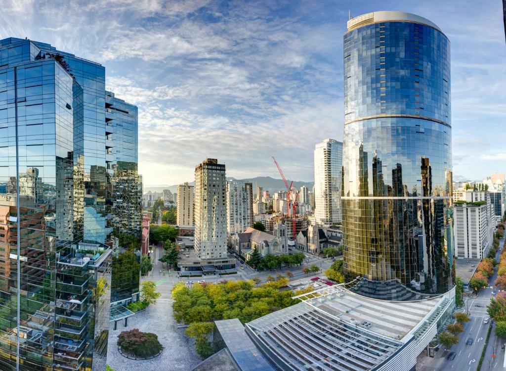 a view of a city with tall buildings at Downtown Properties in Vancouver