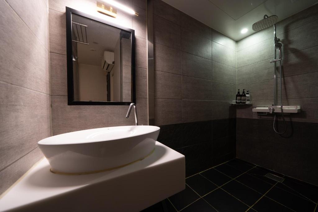 Koupelna v ubytování No25 Hotel Yeonsan