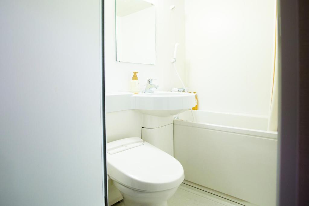 Koupelna v ubytování Hotel Meldia Kyotoshijoomiya