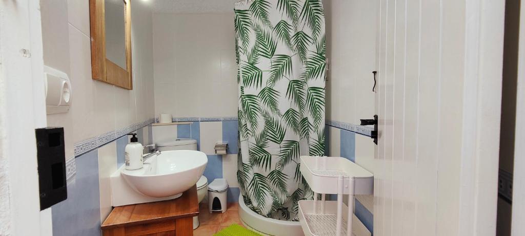 Kúpeľňa v ubytovaní CASA CON JARDÍN A 35 METROS DE LA PLAYA. BR.