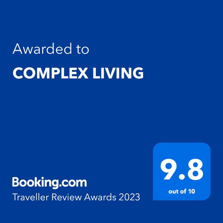 Certifikát, hodnocení, plakát nebo jiný dokument vystavený v ubytování COMPLEX LIVING