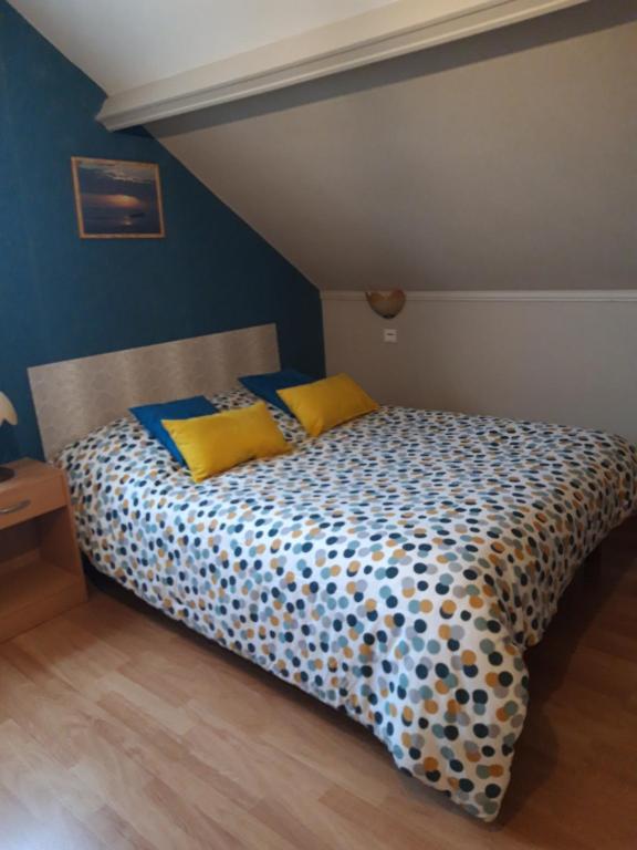 Postel nebo postele na pokoji v ubytování Les Puits Bessin Normandie