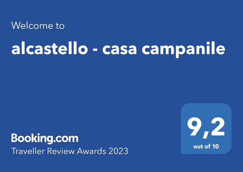 a sign that says casa campilla with a blue background at alcastello - casa campanile in Isola del Giglio