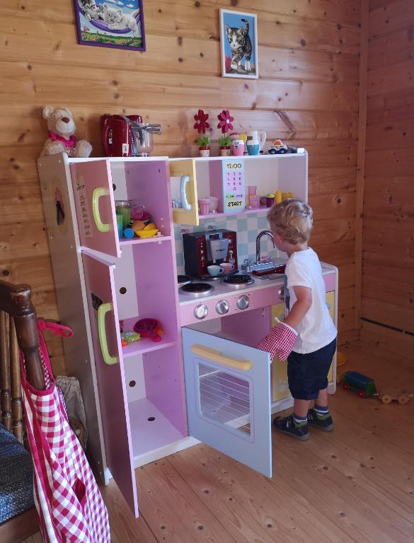 Kuchyň nebo kuchyňský kout v ubytování Andreashof