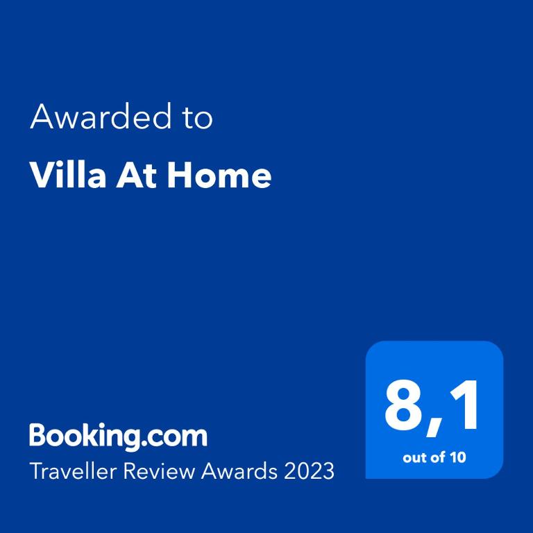 Certifikát, hodnocení, plakát nebo jiný dokument vystavený v ubytování Villa At Home