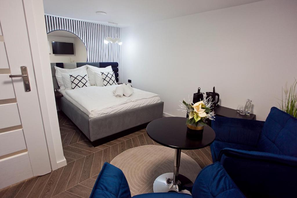 Posteľ alebo postele v izbe v ubytovaní Willowa NO. 5 APARTAMENTS