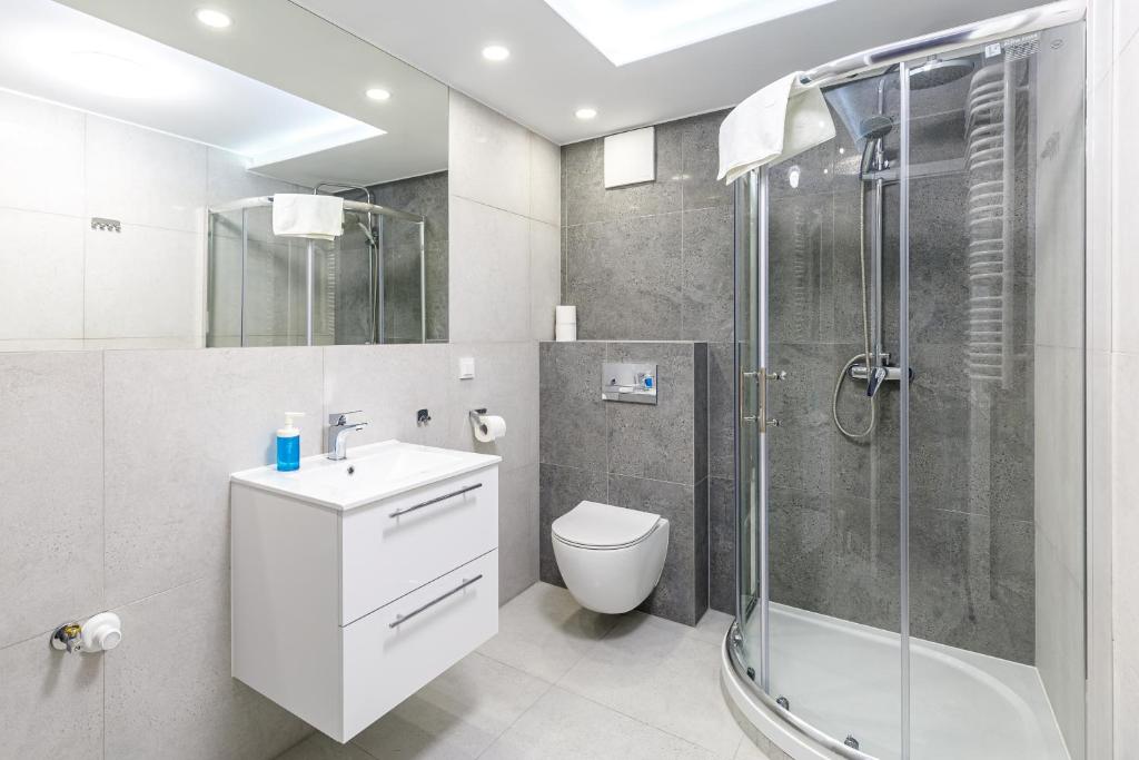 Koupelna v ubytování Balticus Apartamenty Standard Promenada Gwiazd 14