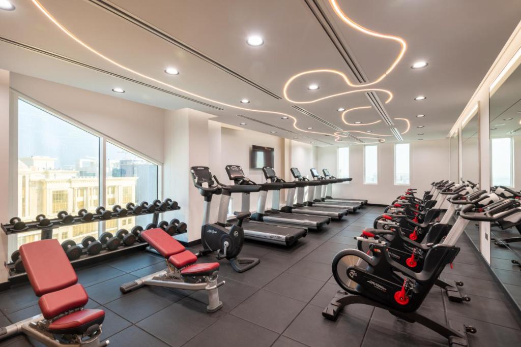 Fitness centrum a/nebo fitness zařízení v ubytování Jouri a Murwab hotel Doha