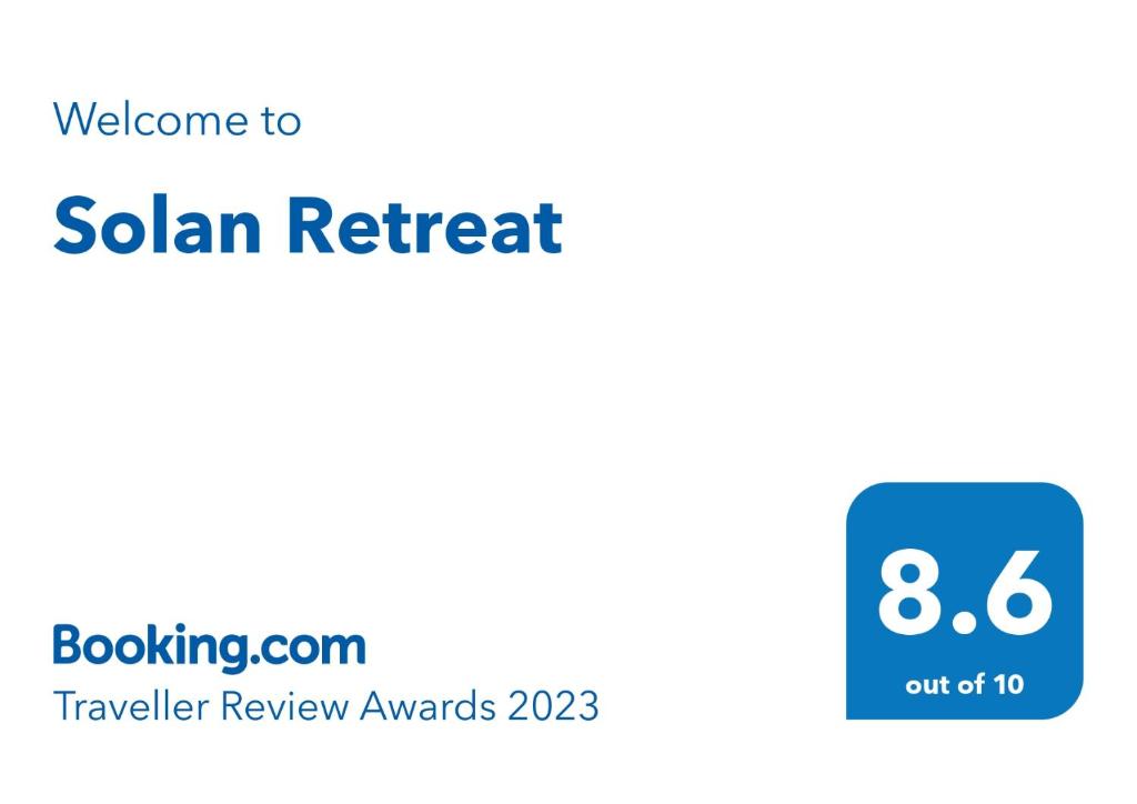 Certifikát, hodnocení, plakát nebo jiný dokument vystavený v ubytování Solan Retreat