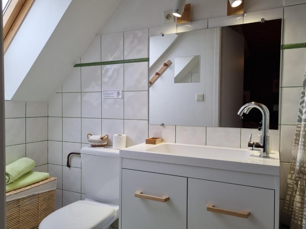 Koupelna v ubytování Chambres d'hôtes Le Gentil Home