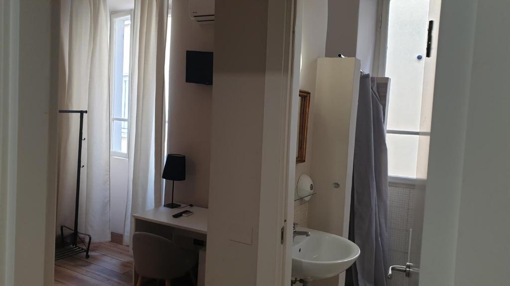 Koupelna v ubytování Albergo la Svolta