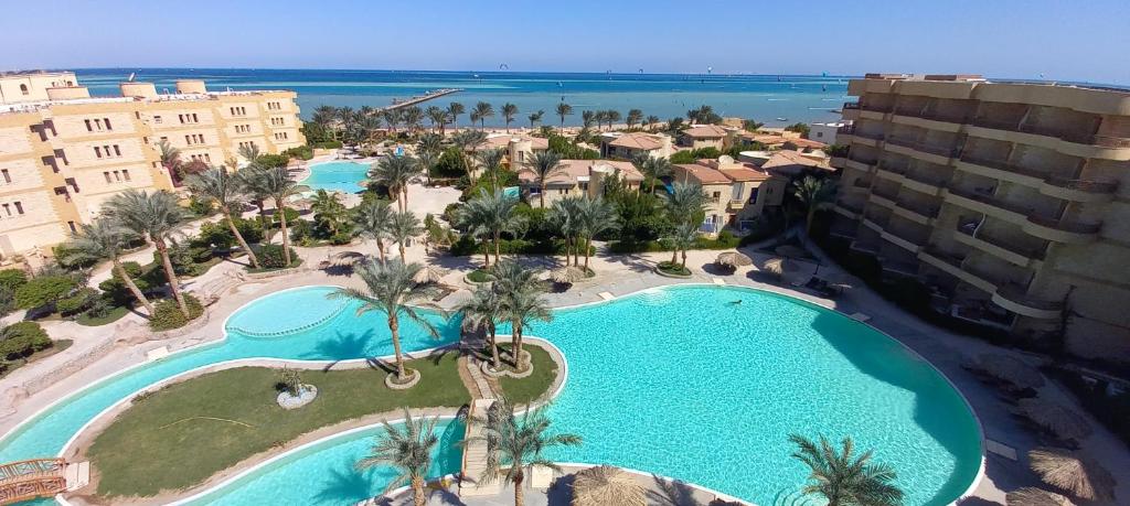 an aerial view of the pool at the resort at Palma Resort Hurghda in Hurghada
